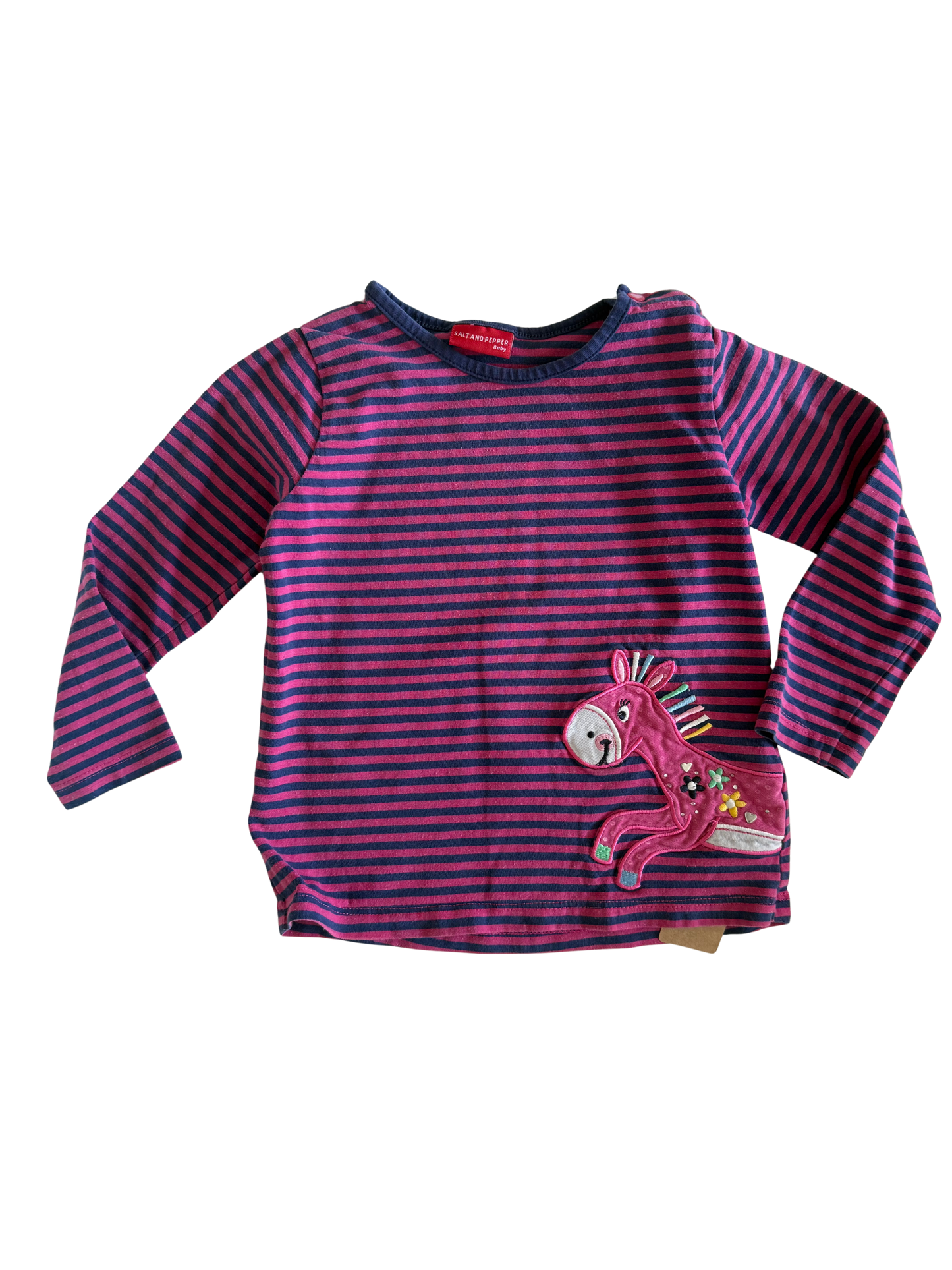 SALT & PEPPER Langarmshirt Esel Lila blau 68