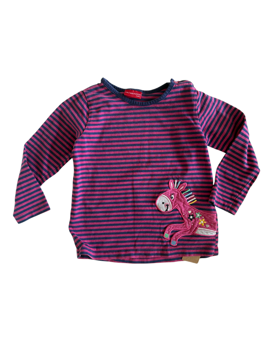 SALT & PEPPER Langarmshirt Esel Lila blau 68