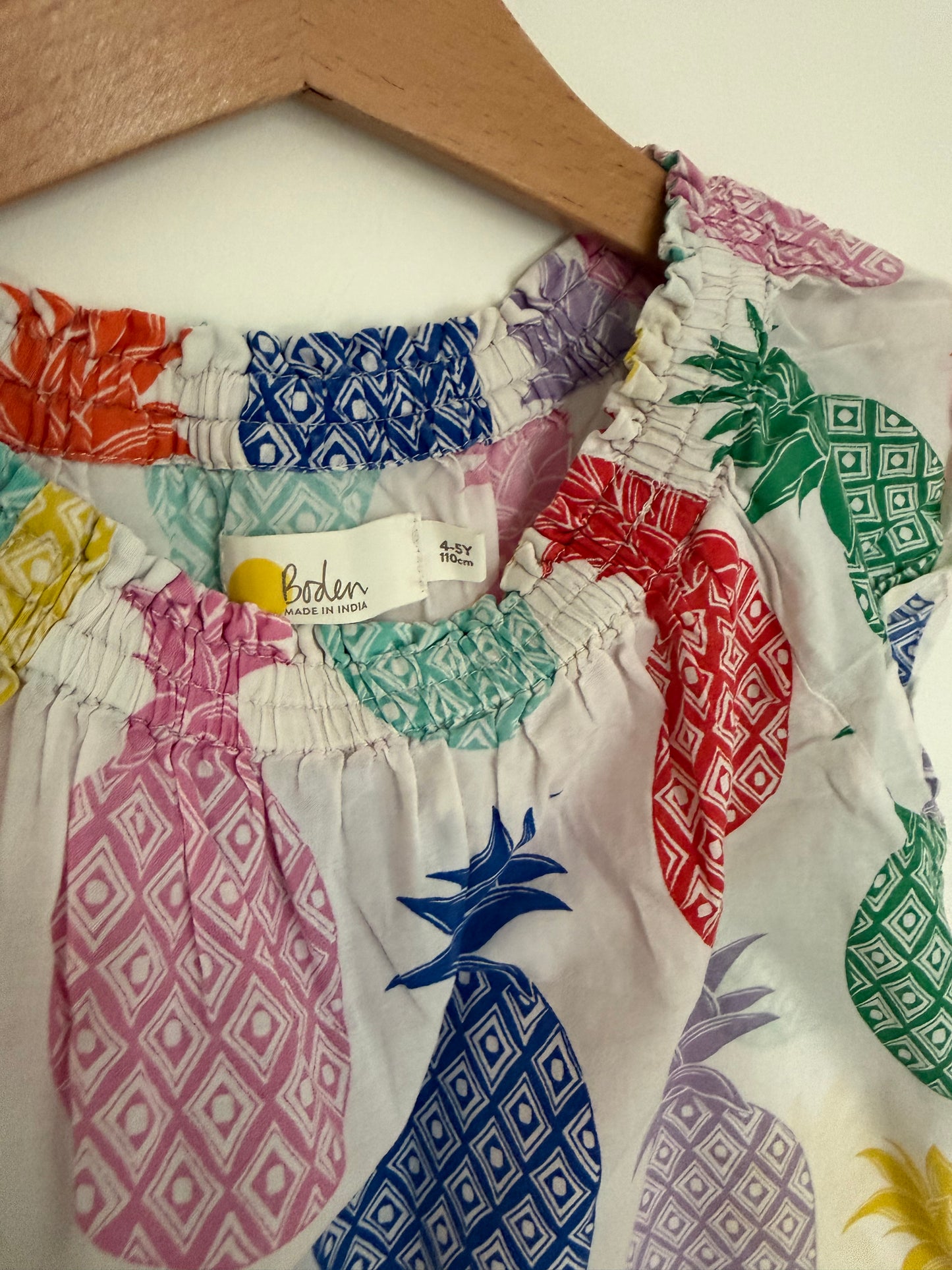 MINI BODEN Kleid Ananas bunt 110