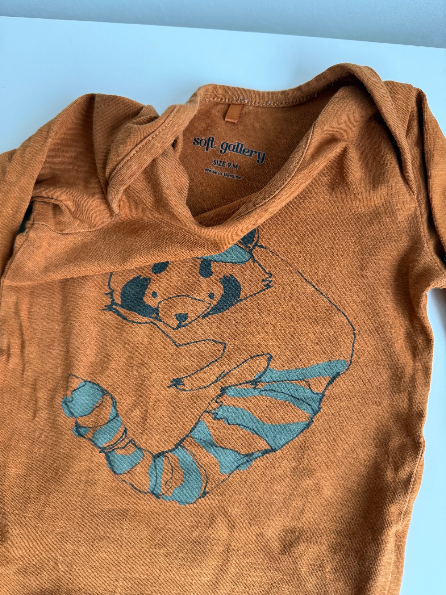 SOFT GALLERY Langarmbody Waschbär braun 74