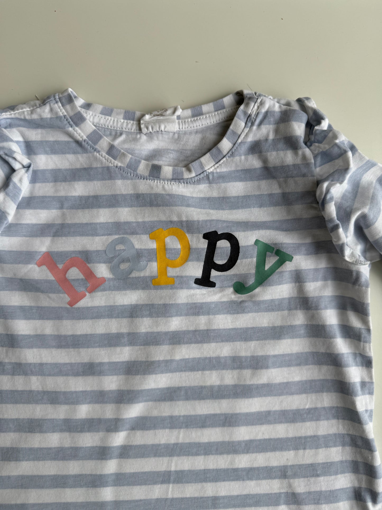 H&M Langarmshirt Happy bunt 80