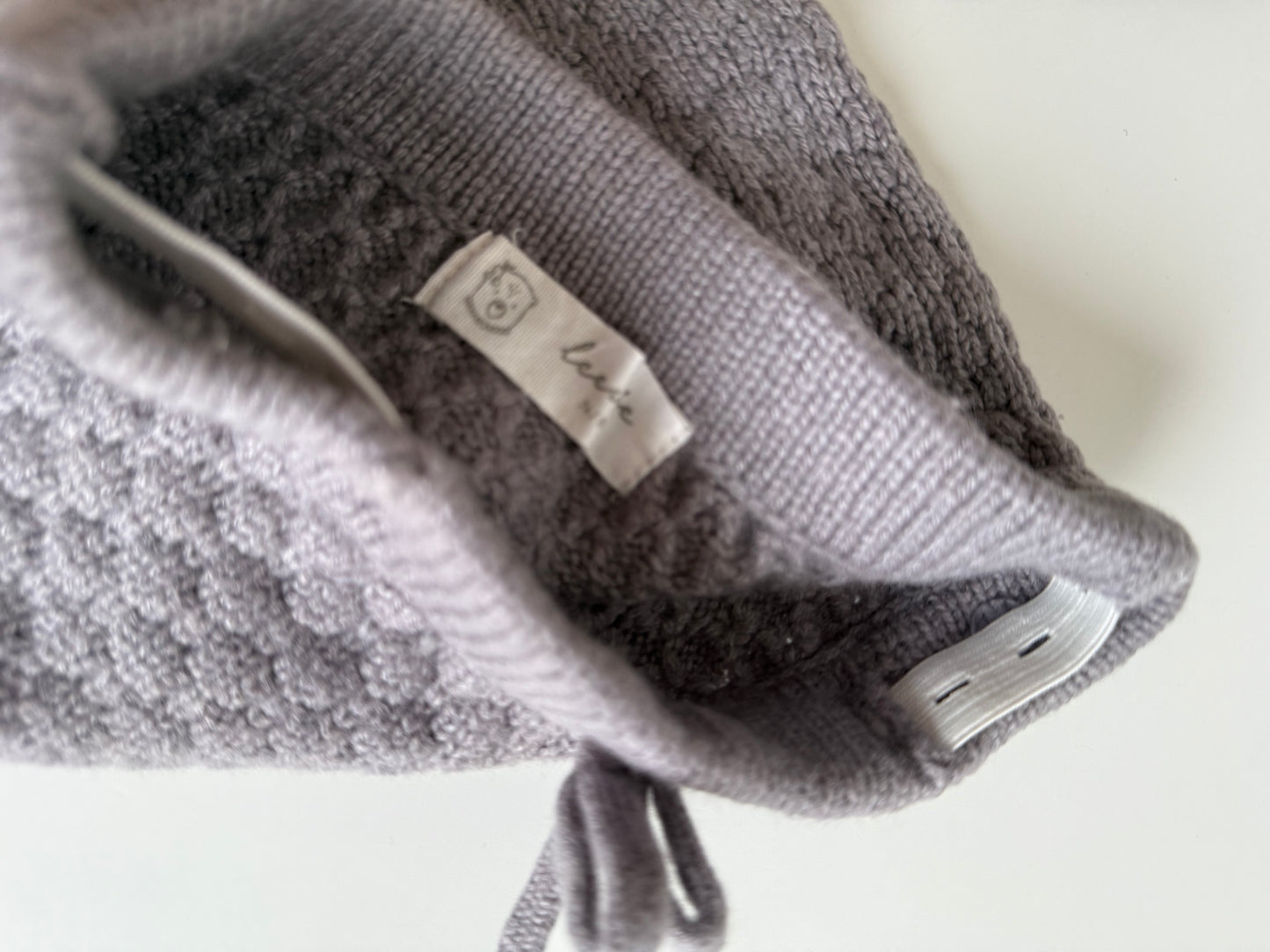 LEEVJE Wollshorts Wolle Cashmere braun grau 74/80