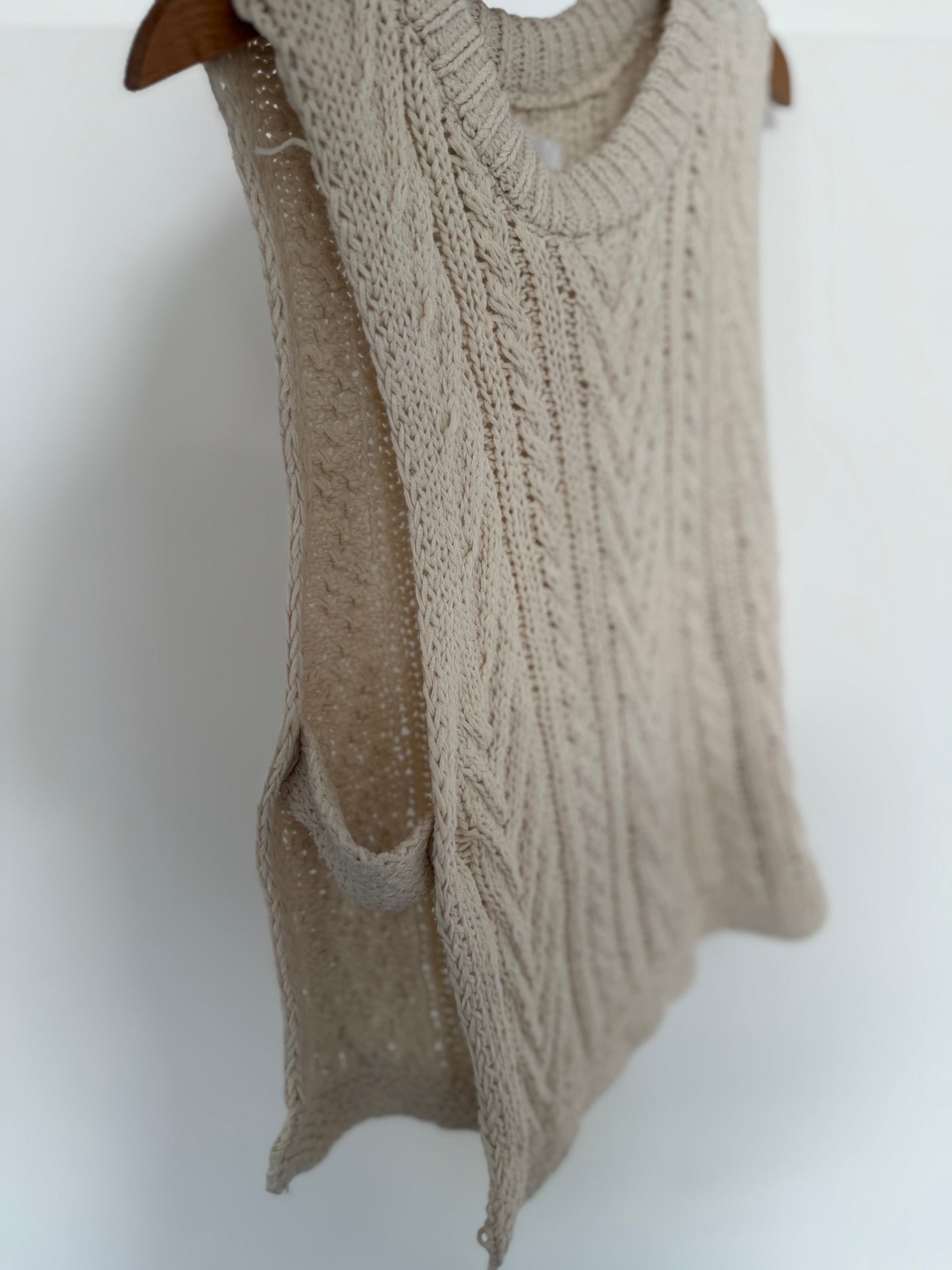 ZARA Häkeloberteil Top Sommer Pullunder beige 120