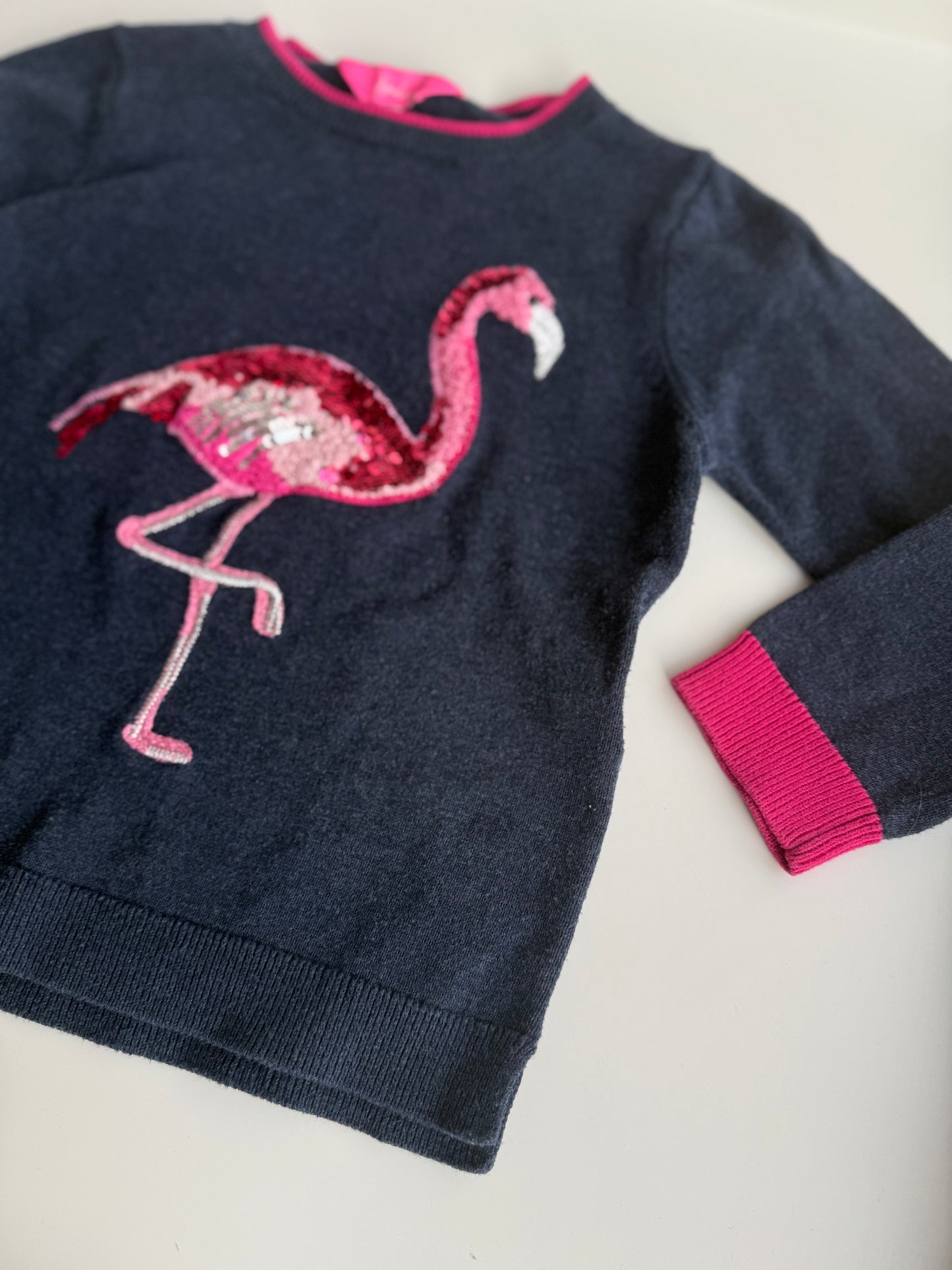 JOULES Pullover Flamingo dunkelblau 98