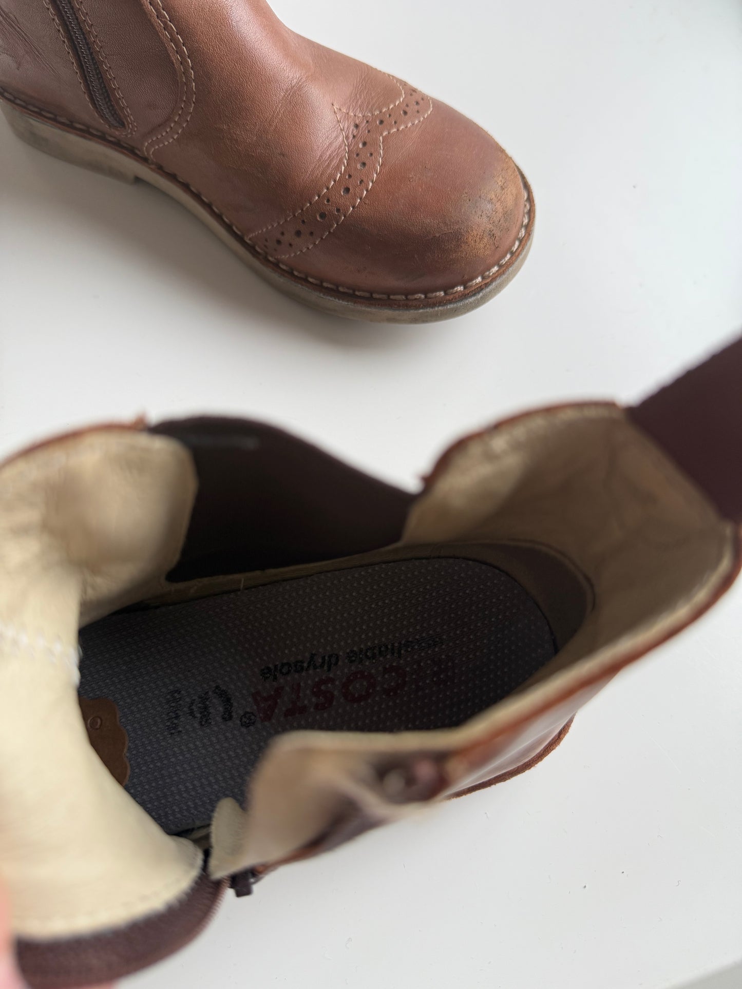 RICOSTA Stiefeletten Chelsea Boots Schuhe Leder braun 32