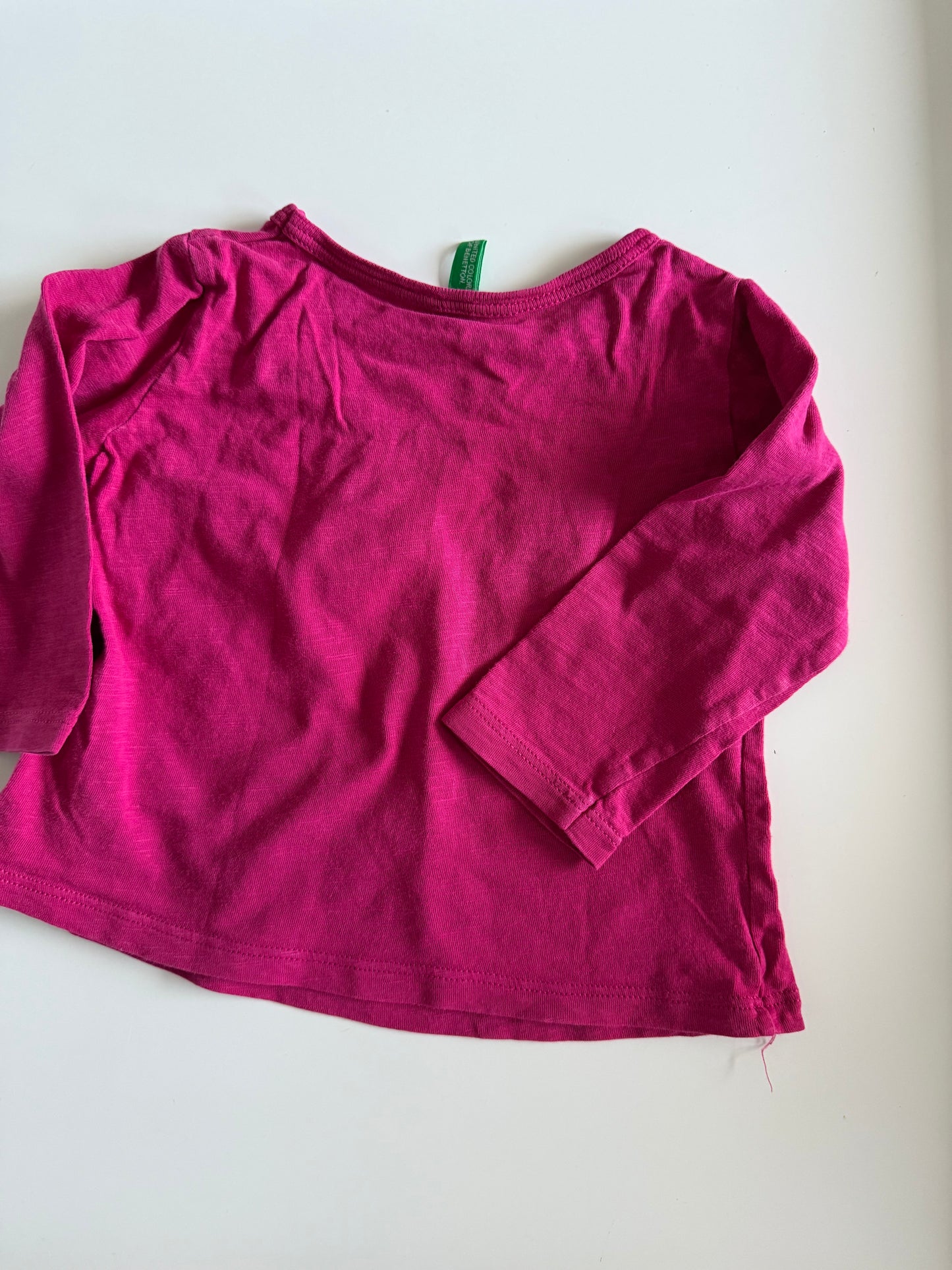 BENETTON Langarmshirt pink 74