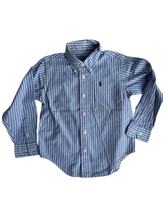 RALPH LAUREN Hemd blau weiß Streifen 98