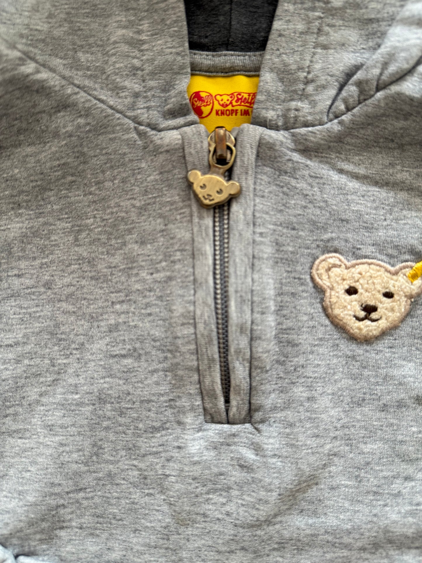 STEIFF Kapuzenpullover grau Bärchen 92