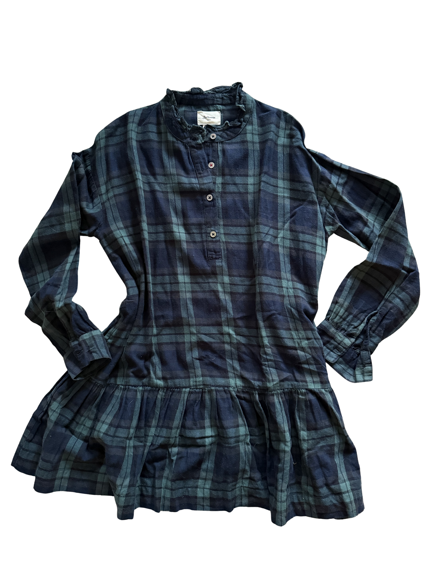 BELLEROSE Kleid Karo Flanell grün 152