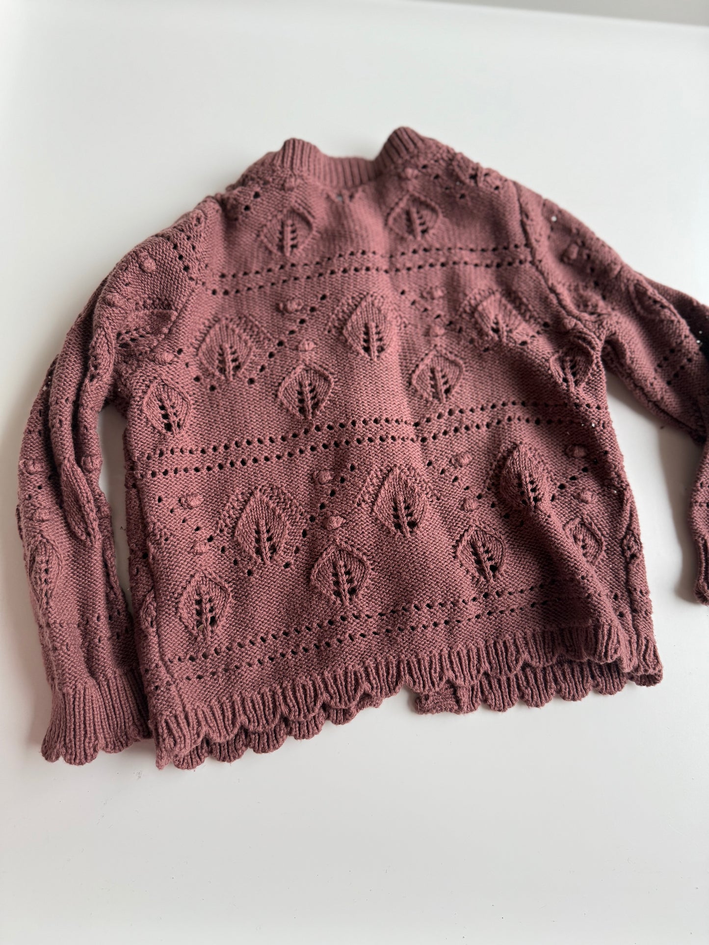 TOPOMINI Strickjacke Burgunder braun lila 80