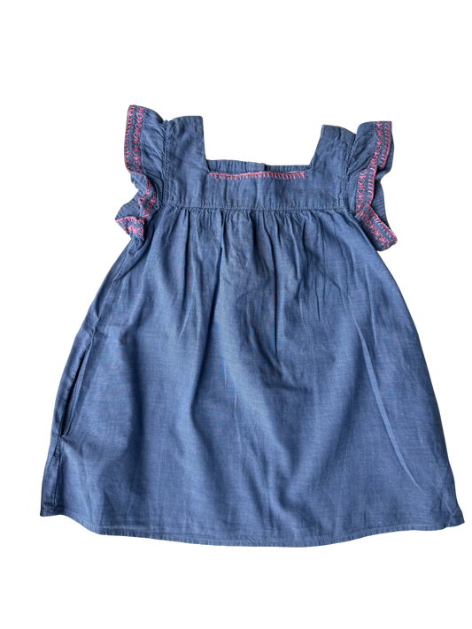 H&M Sommerkleid blau rosa 92