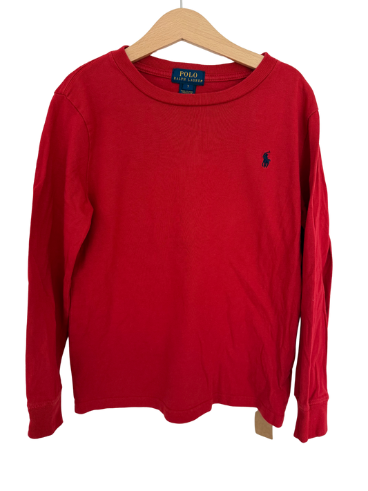 Ralph Lauren Langarmshirt rot 122/128