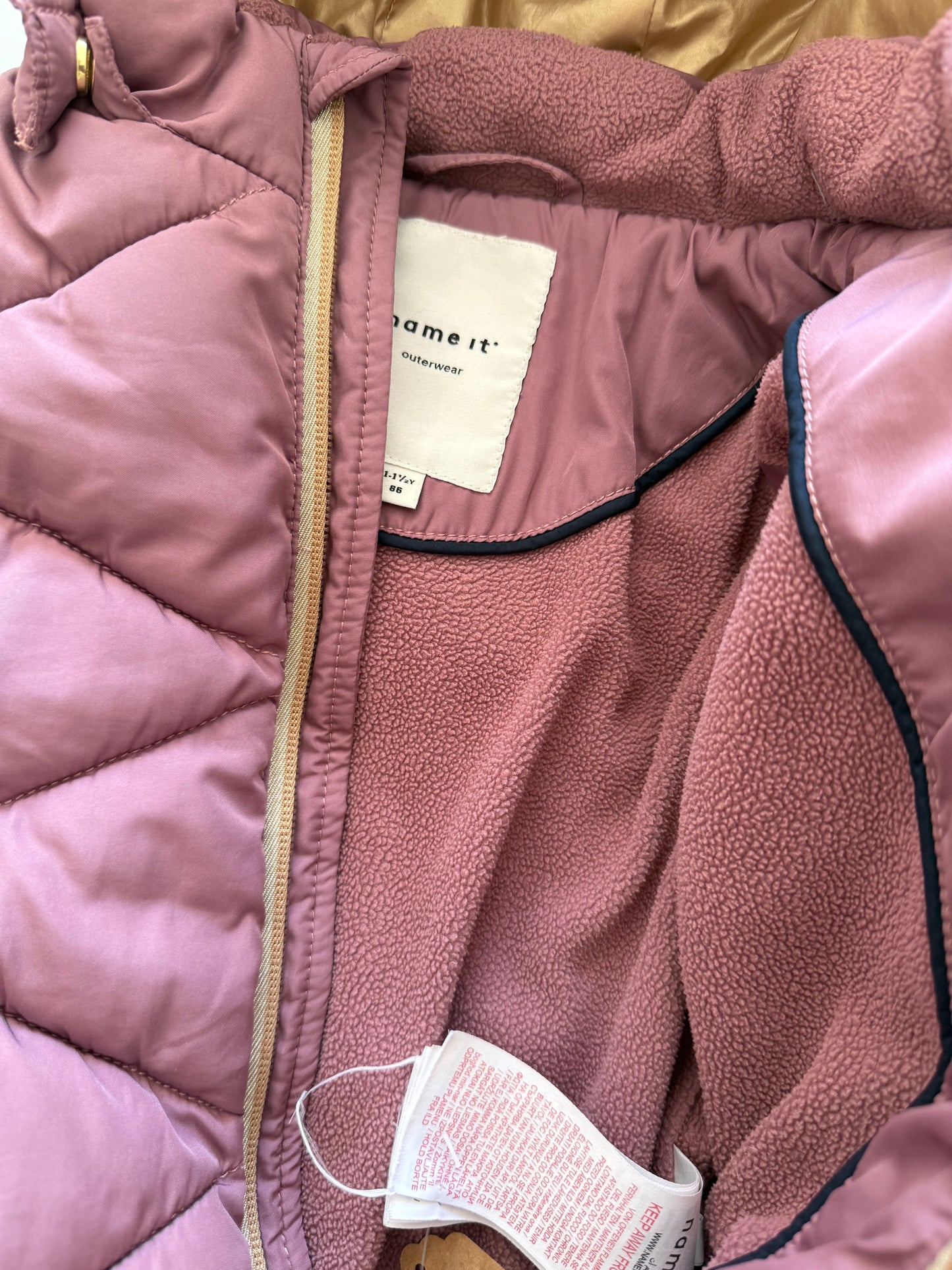 NAME IT Winterjacke Flieder altrosa 86