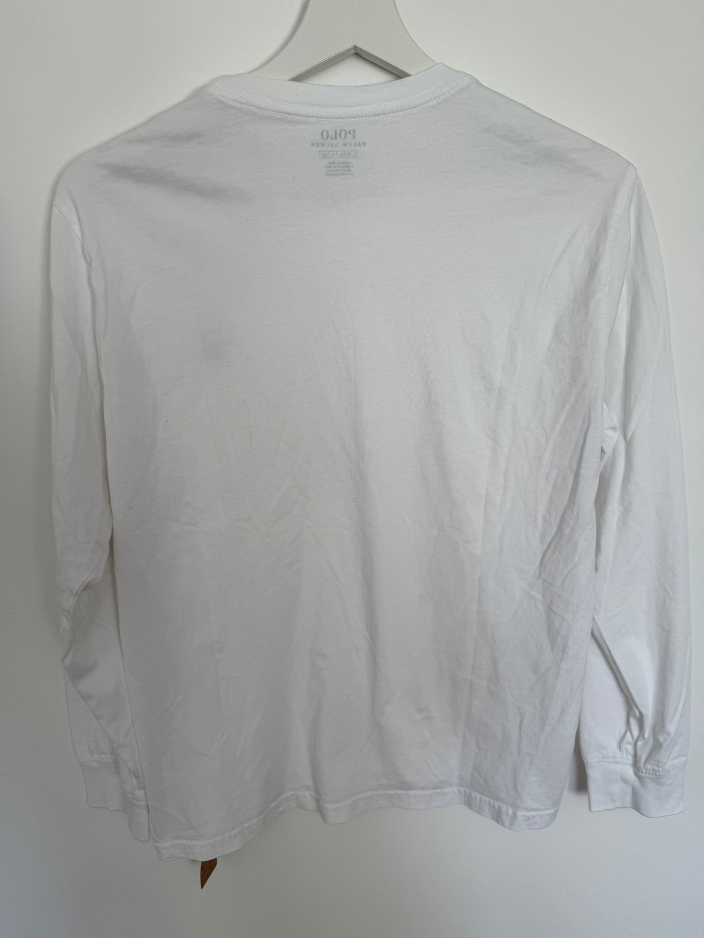 RALPH LAUREN Langarmshirt weiß 14-16 158/164