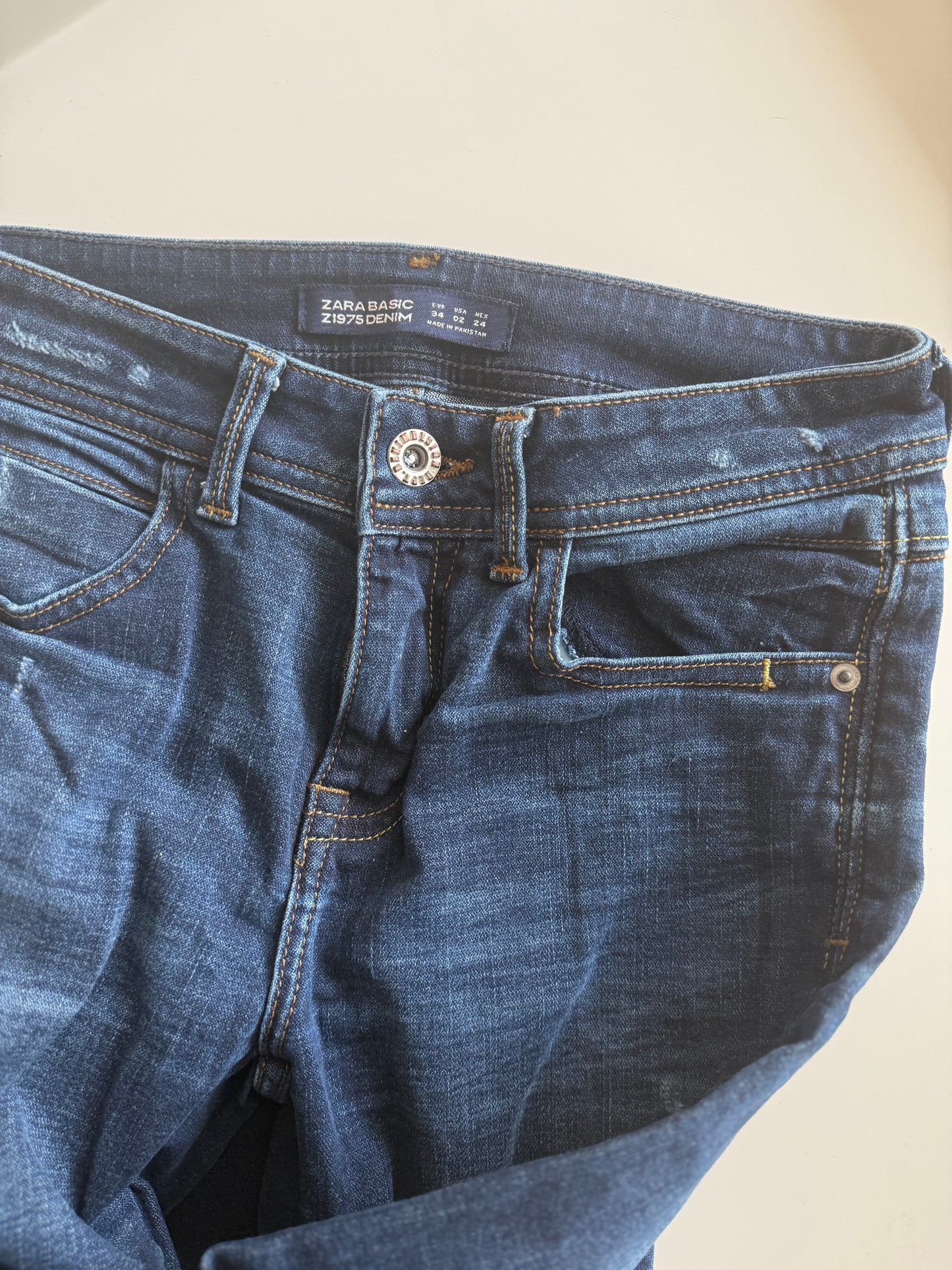 ZARA Skinny Jeans dunkelblau 34 168