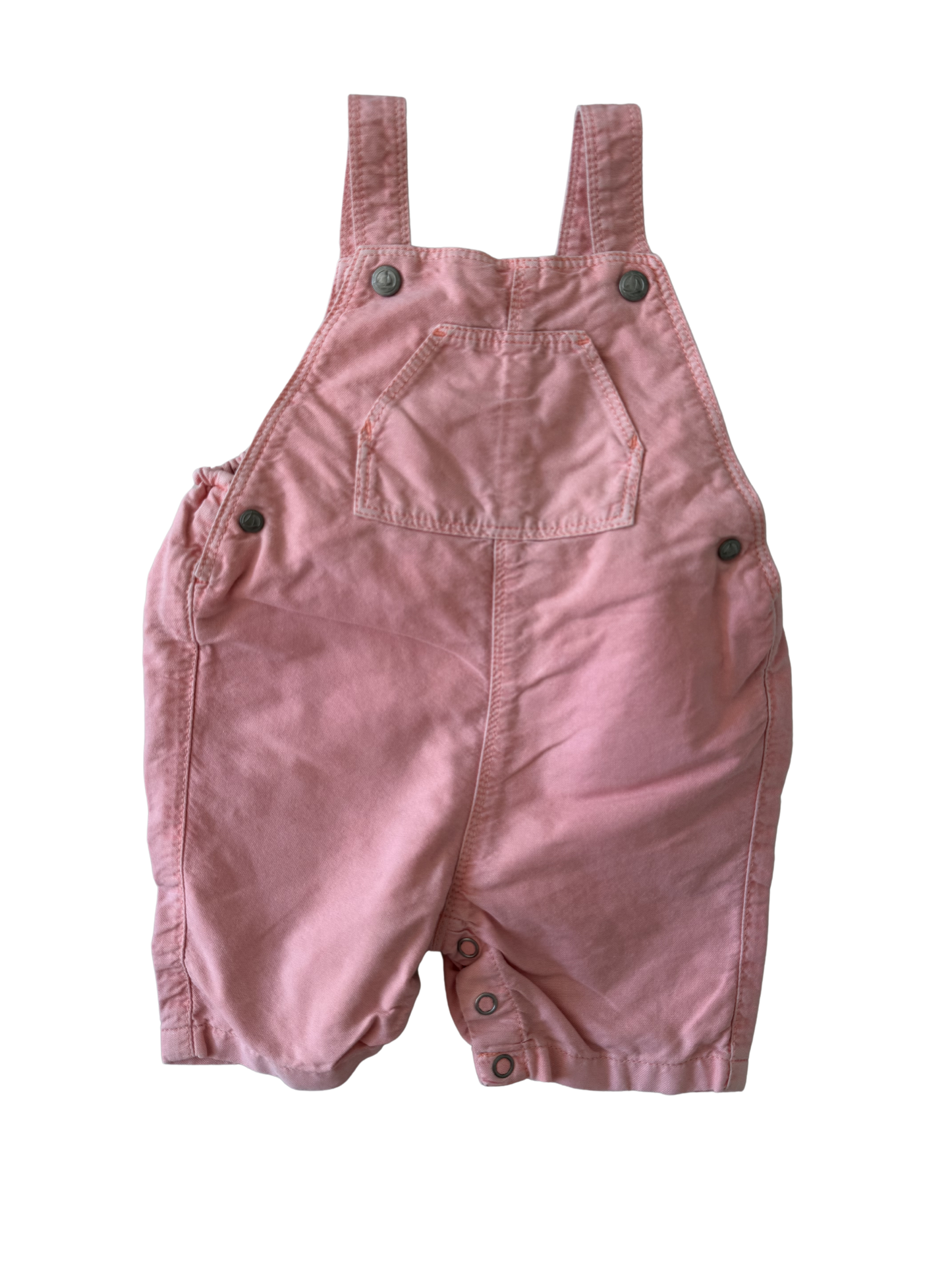 PETIT BATEAU Kinder Latzhose kurz Shorts neon pink 74