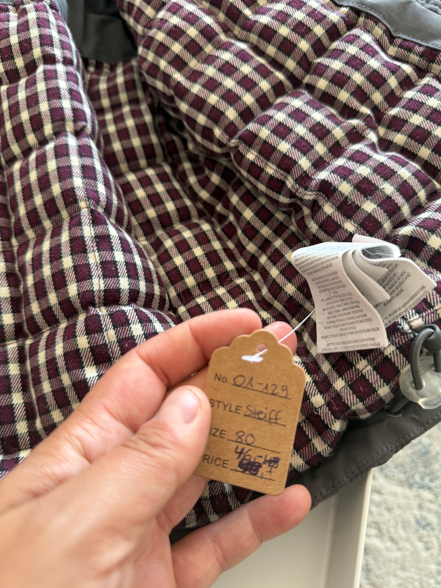 STEIFF Daunenjacke grau warm gefüttert 80