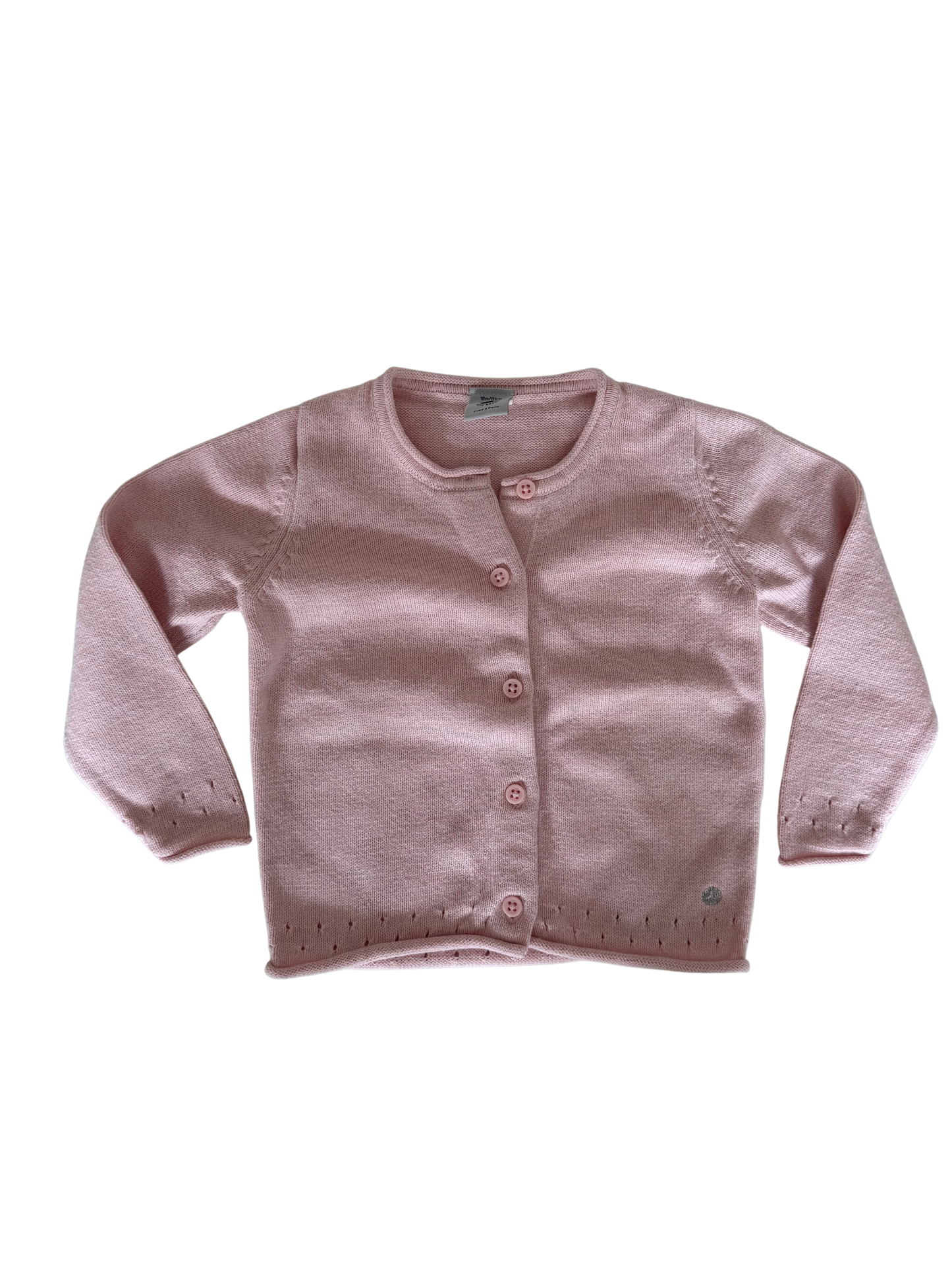 PETIT BATEAU Strickjacke Wolle rosa 80