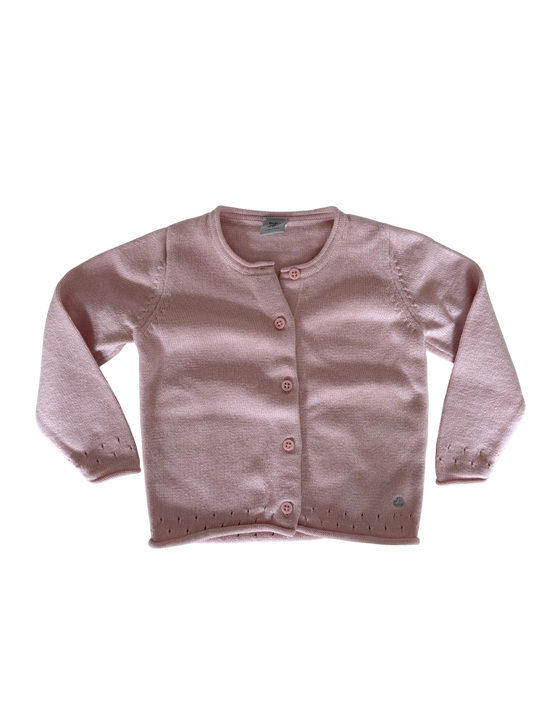 PETIT BATEAU Strickjacke Wolle rosa 80