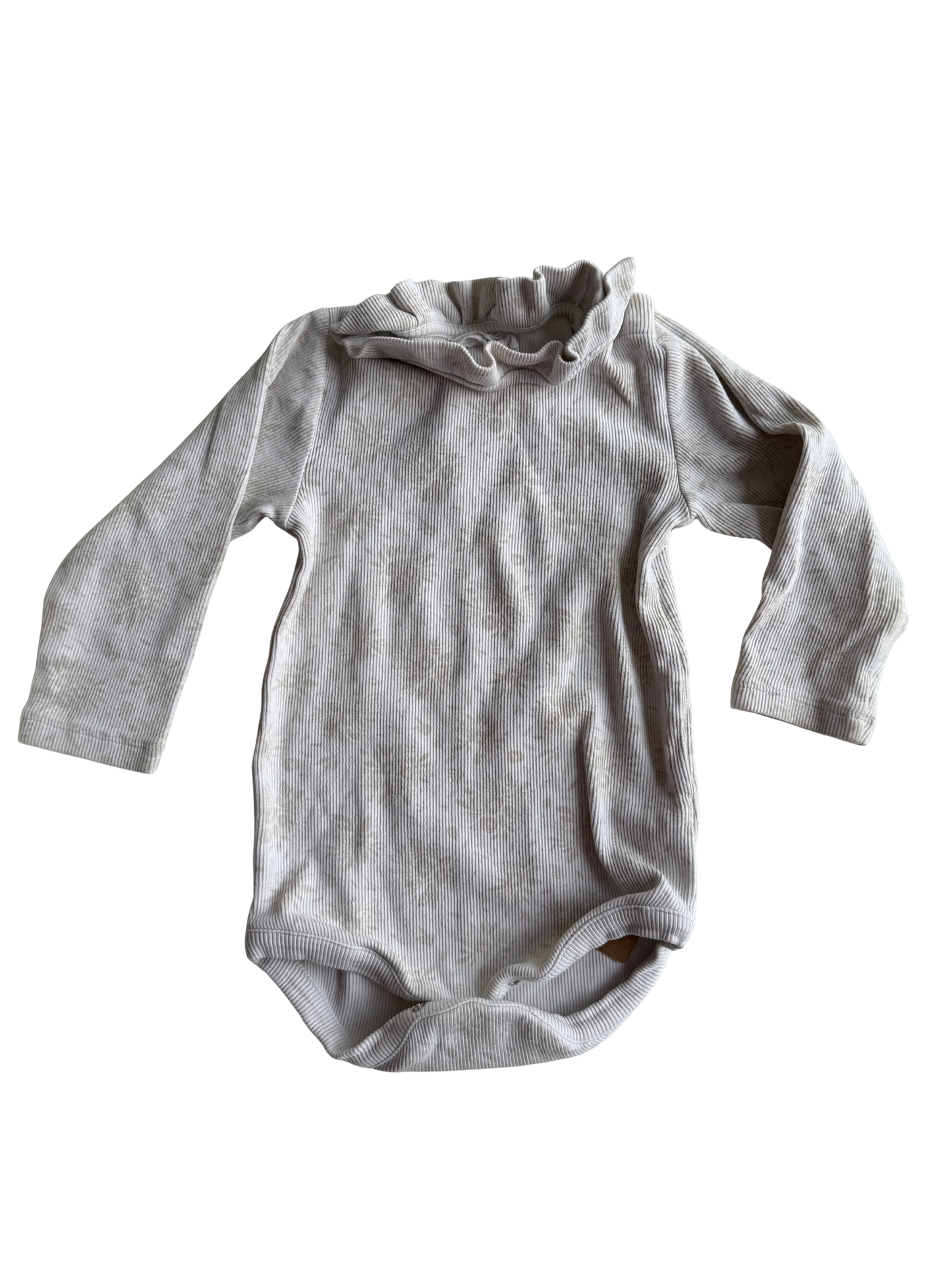 LEEVJE Body Ripp Blümchen beige 86/92
