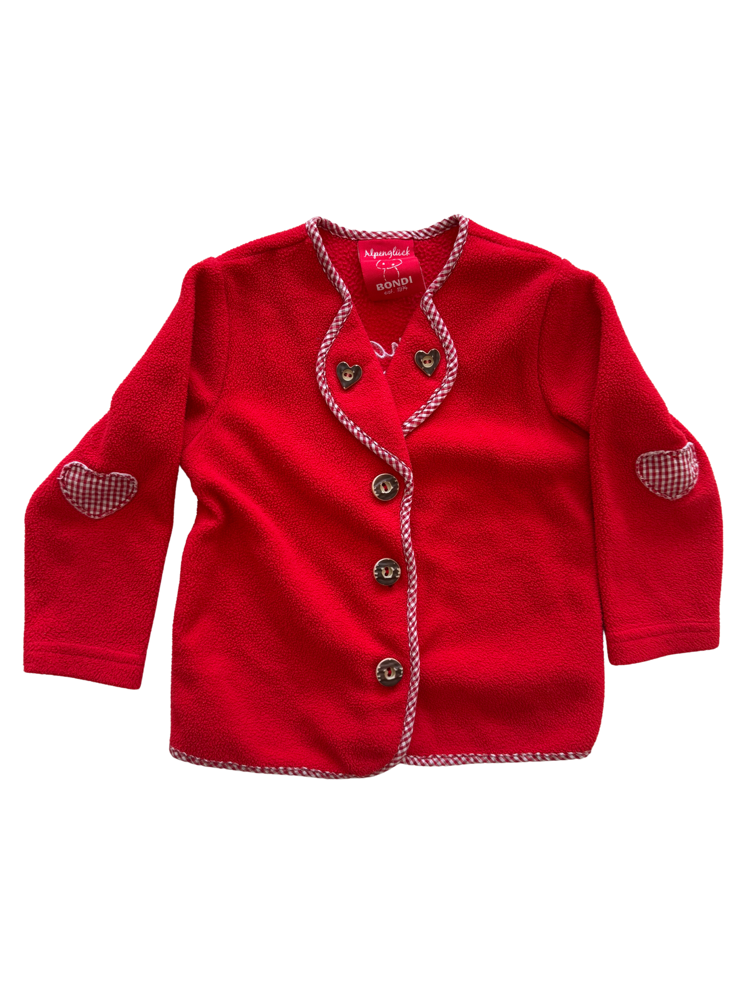 BONDI Fleecejacke Trachten Alpenglück rot 86