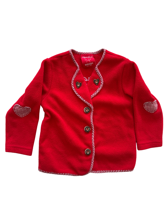 BONDI Fleecejacke Trachten Alpenglück rot 86