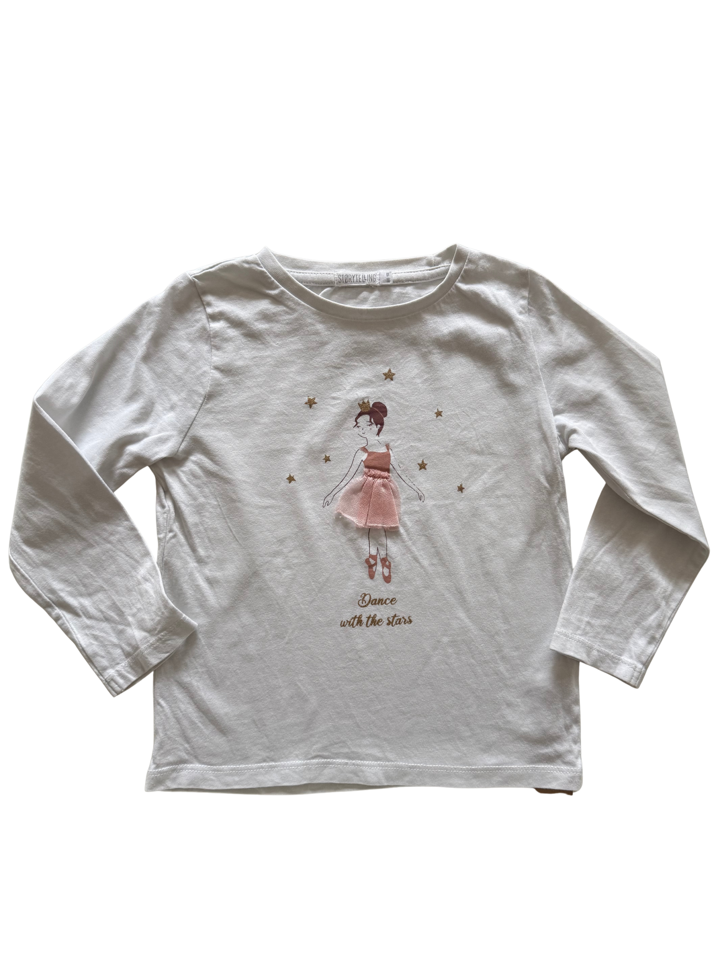 STORYTELLING Langarmshirt Ballerina weiß 116