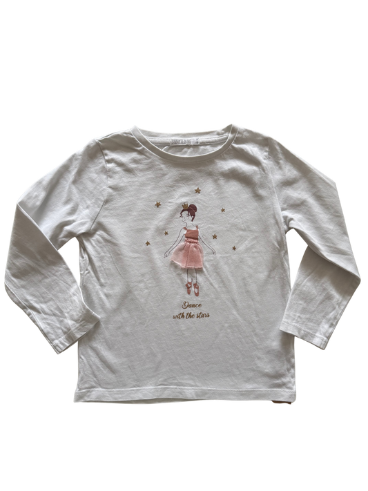 STORYTELLING Langarmshirt Ballerina weiß 116