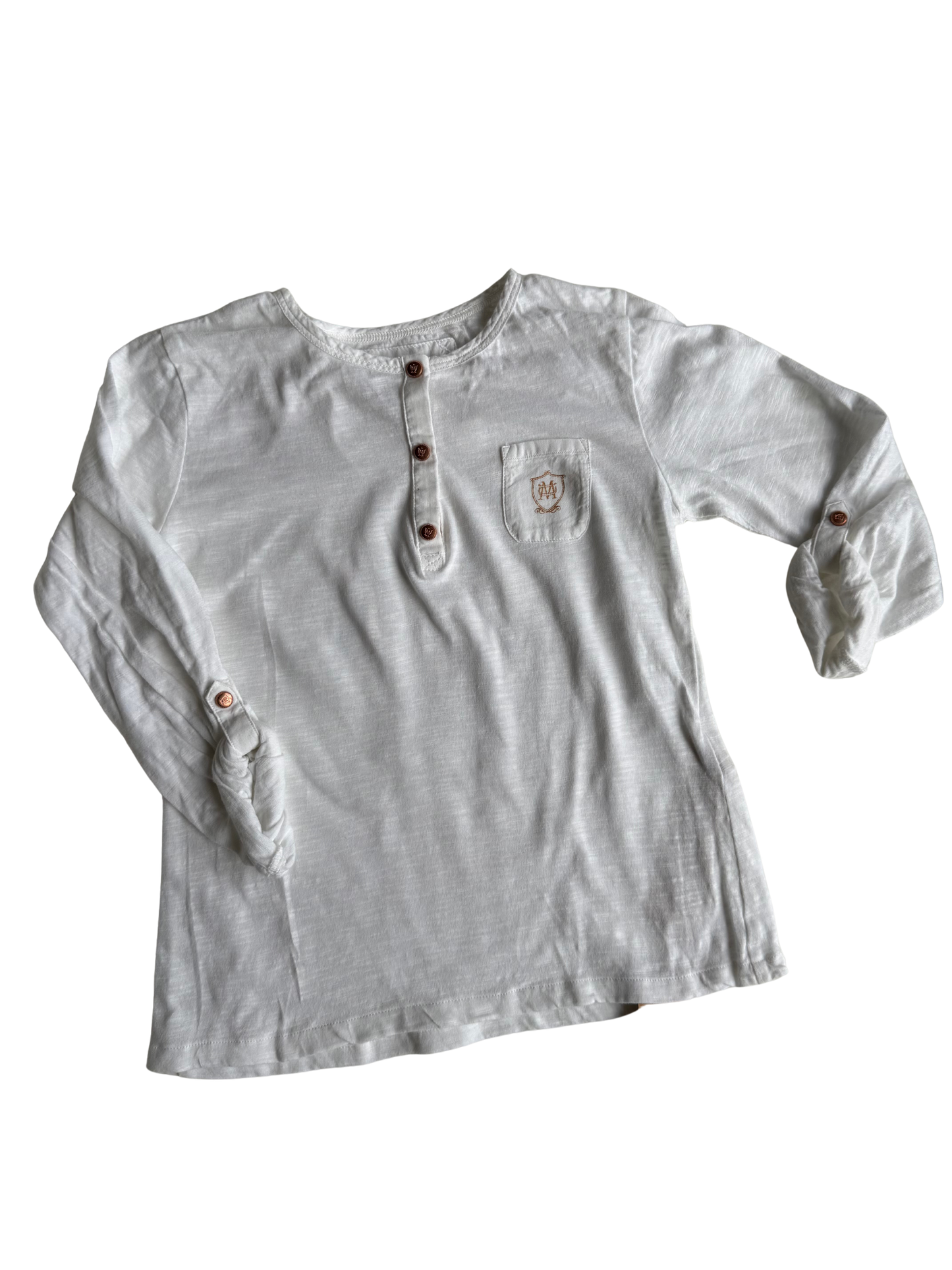 MASSIMO DUTTI Langarmshirt weiß 110/116