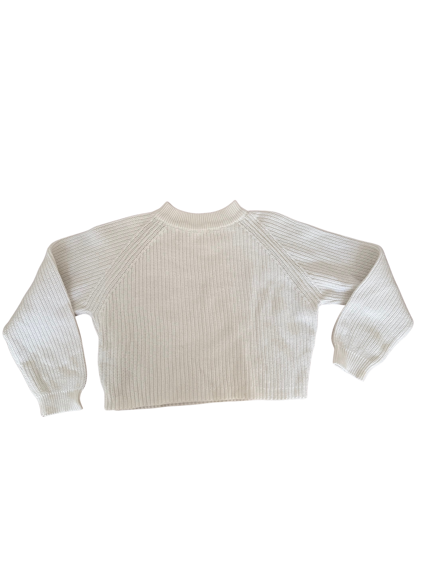 MANGO Pullover Strick cropped weiß 152