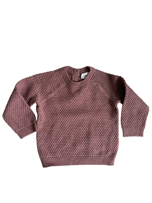 H&M Pullover Strick altrosa 74