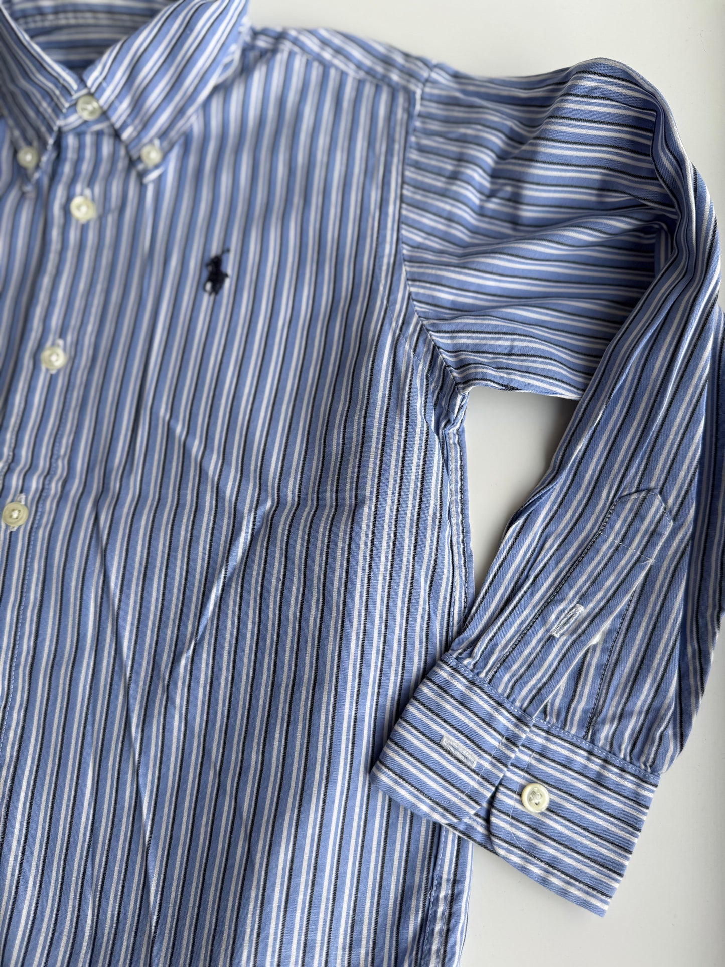 RALPH LAUREN Hemd blau weiß Streifen 98