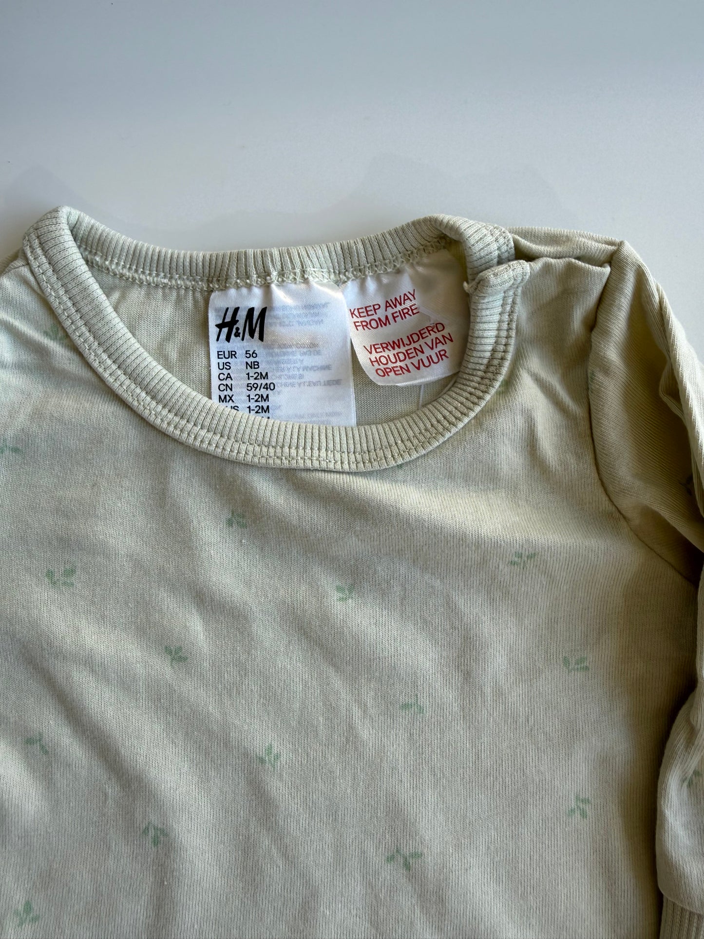 H&M Set Hose Longsleeve mintgrün 56