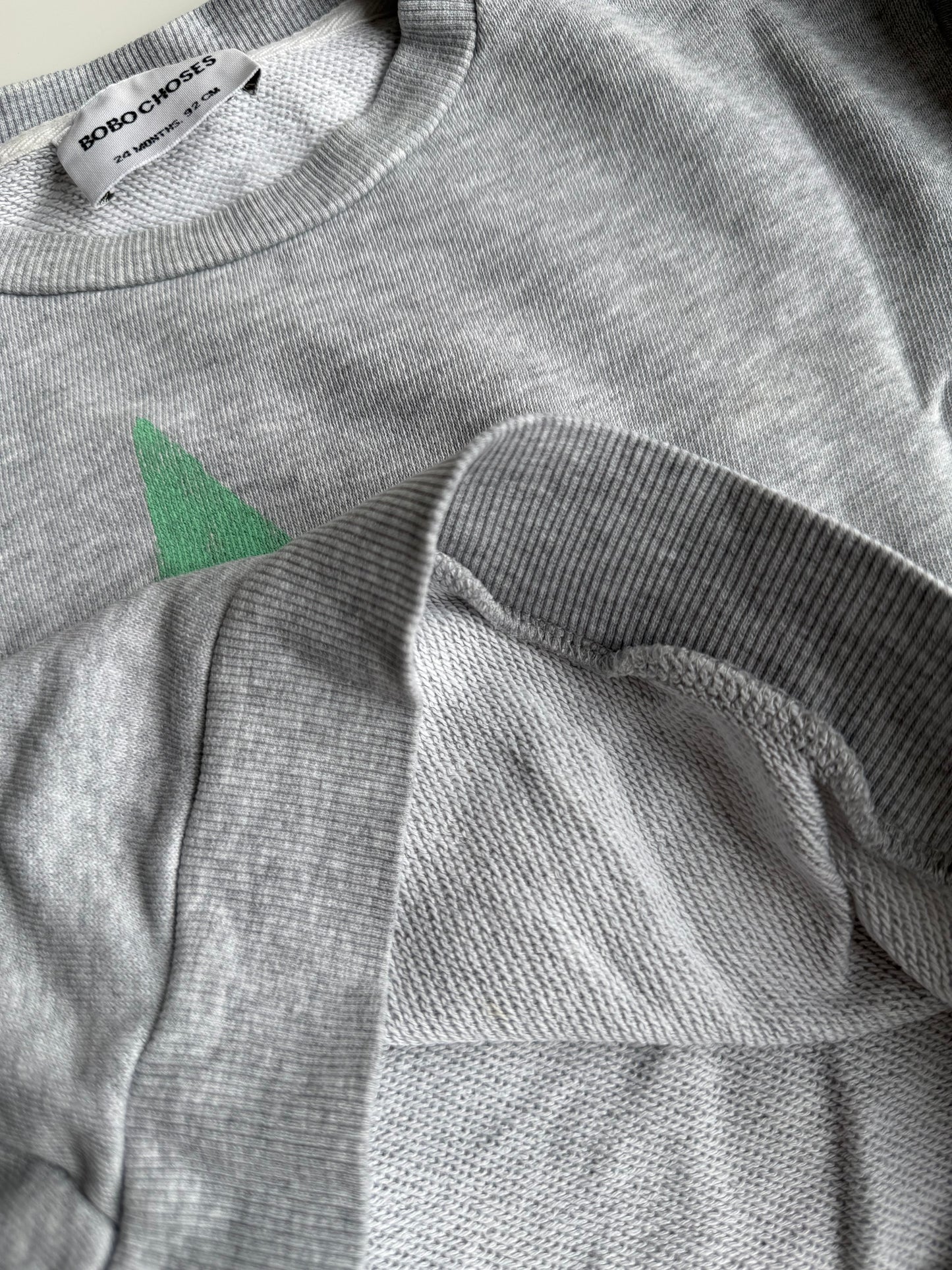 BOBO CHOSES Sweatshirt Segelboot grau 92