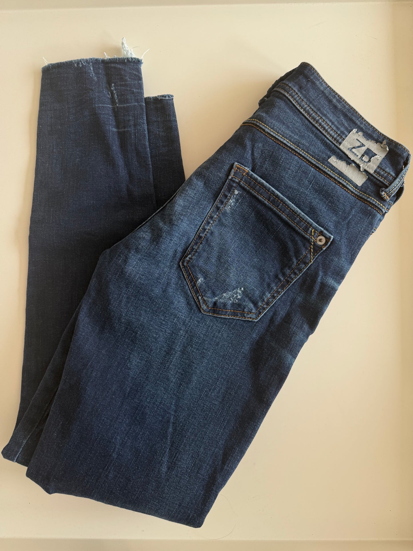 ZARA Skinny Jeans dunkelblau 34 168