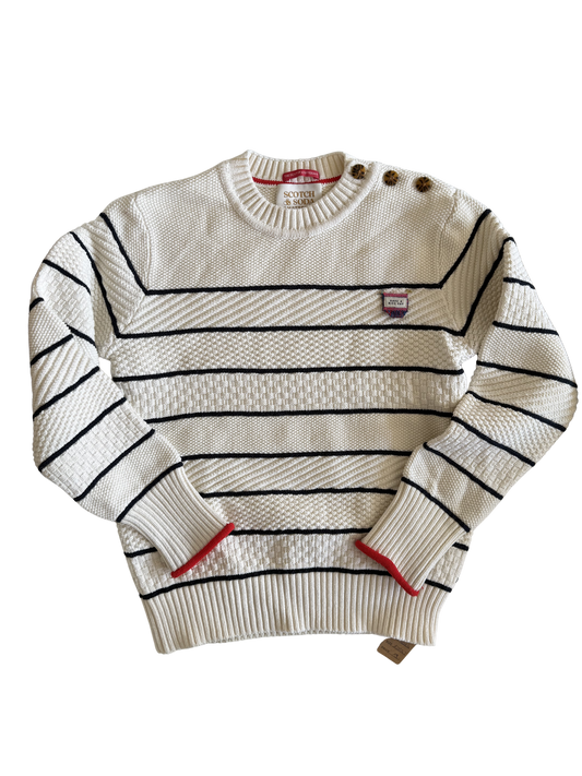 SCOTCH & SODA Pullover gestreift blau weiß rot 158/164