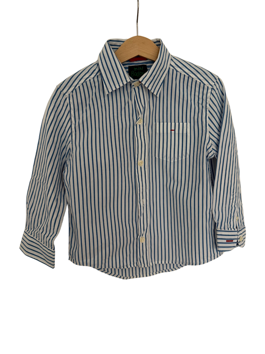 MINI BODEN Hemd blau weiß 98/104