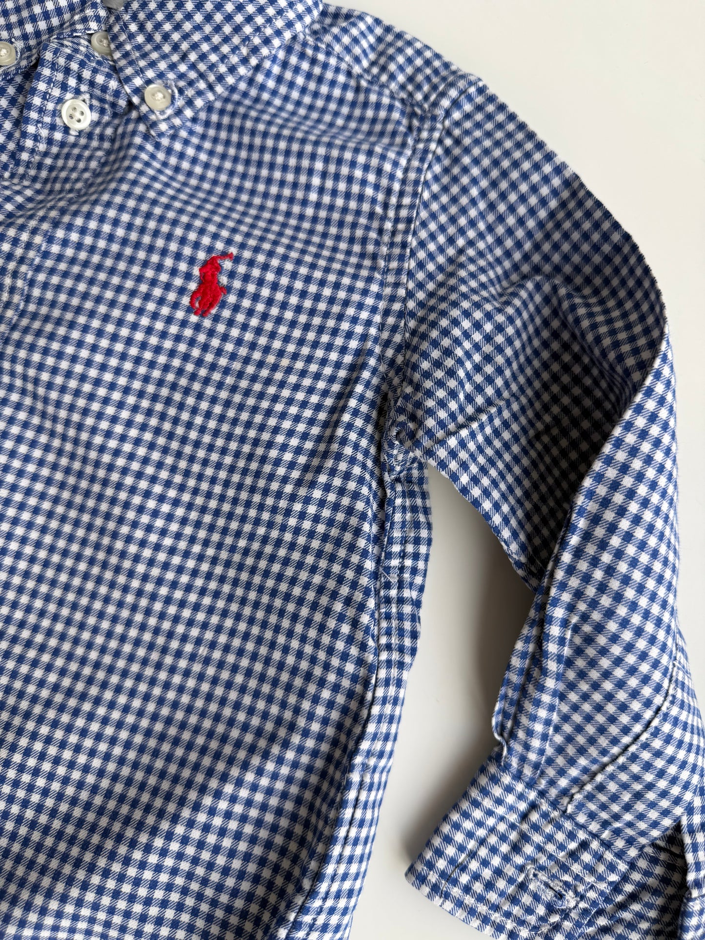RALPH LAUREN Hemd blau weiß kariert 86