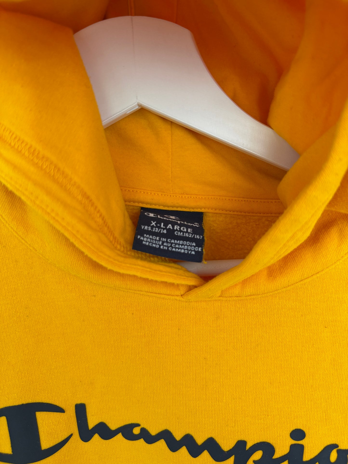 CHAMPION Sweatshirt Hoodie gelb  158/164
