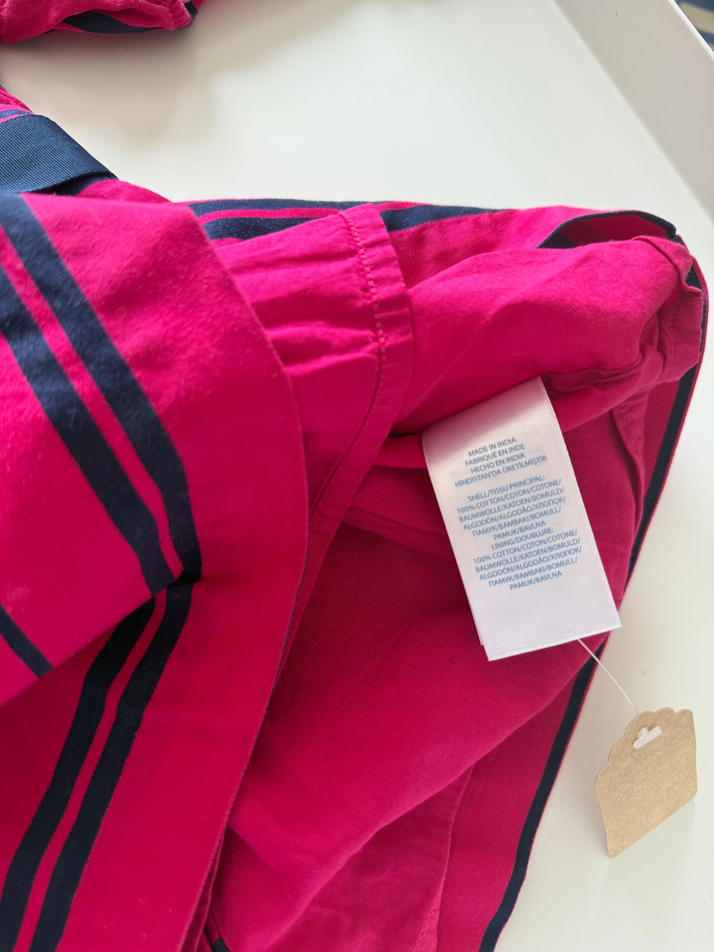 RALPH LAUREN Kleid Sommer Kurzarm pink blau 74