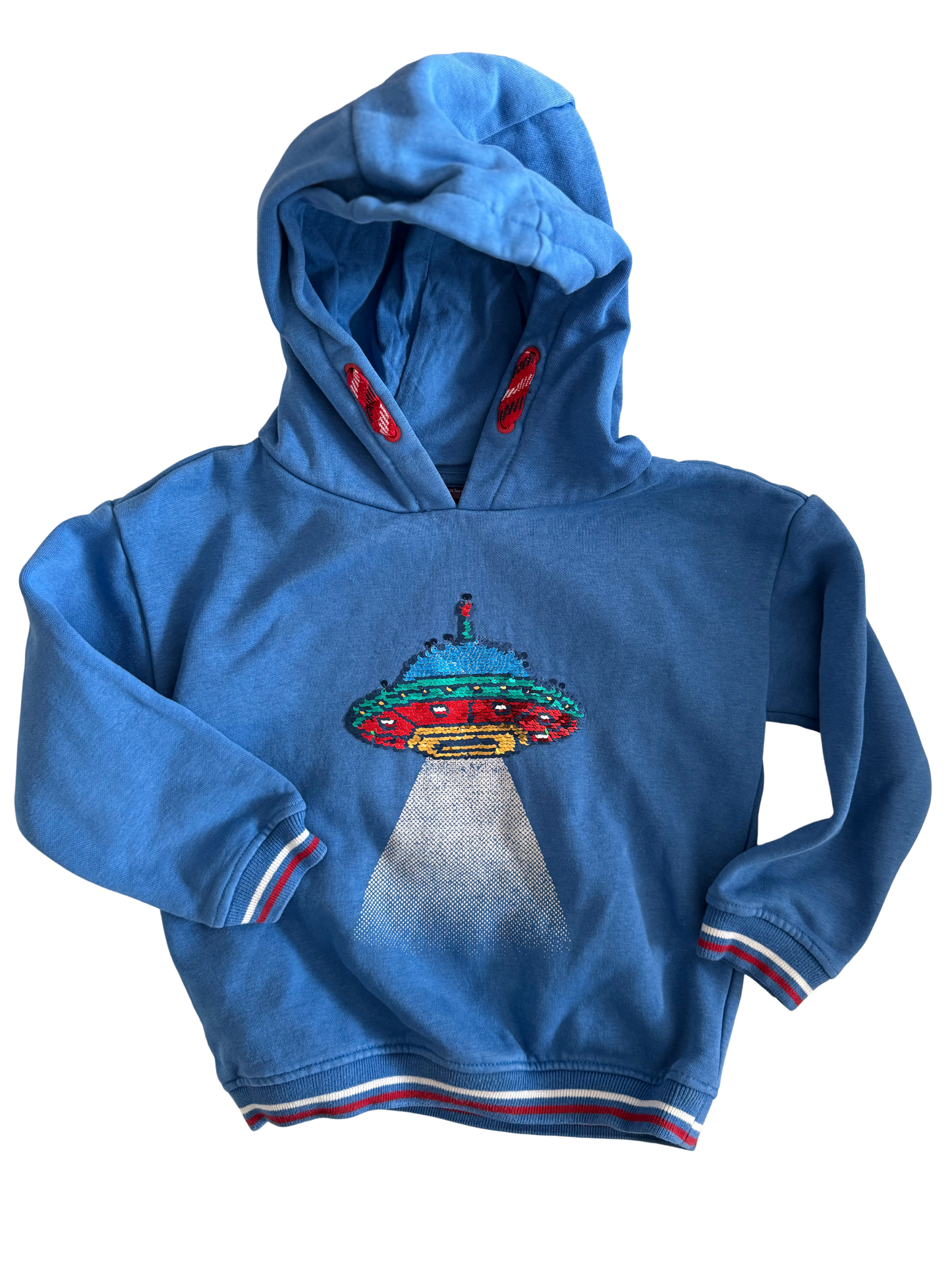 SERGENT MAJOR Sweatshirt Ufo Pailletten blau 110