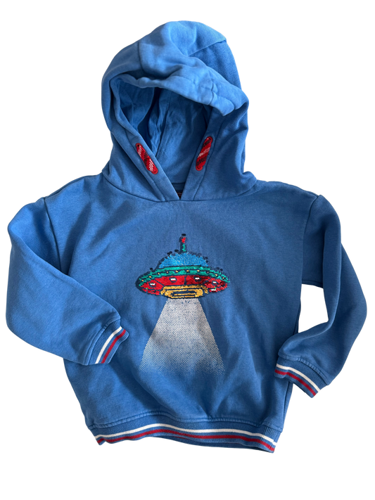 SERGENT MAJOR Sweatshirt Ufo Pailletten blau 110