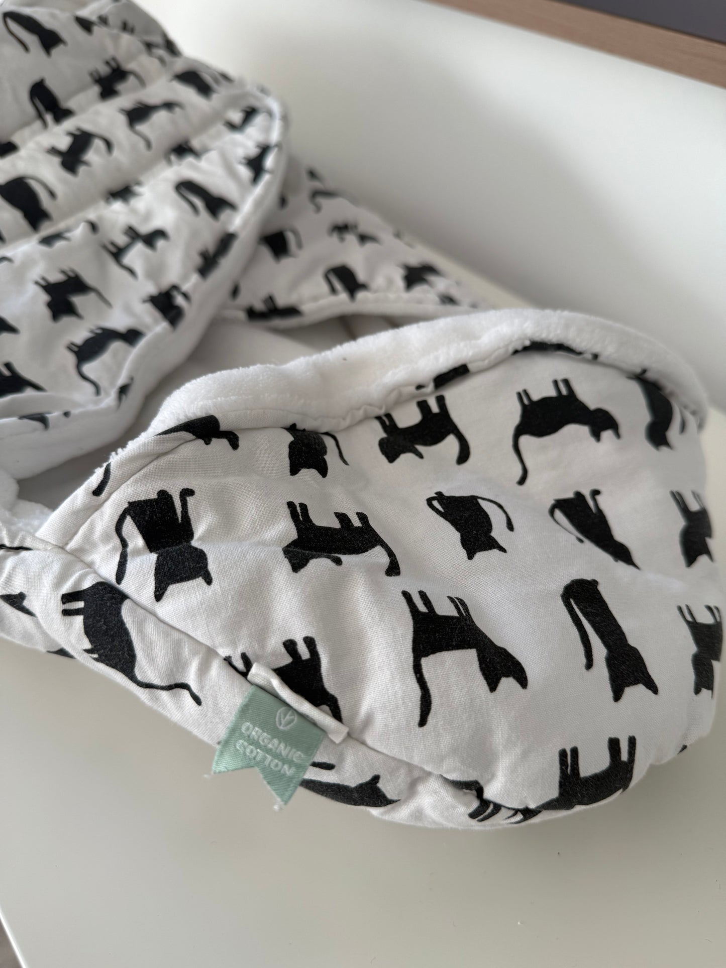 TRIXIE Fußsack Babyschale weiß schwarz Katzen