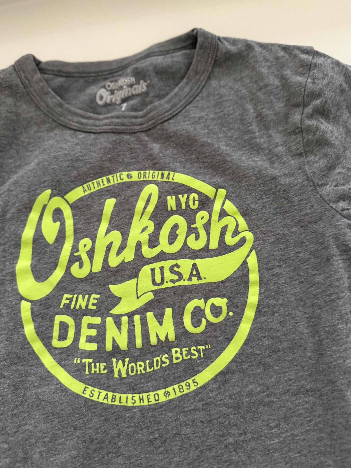 OSHKOSH Langarmshirt grau grün 122