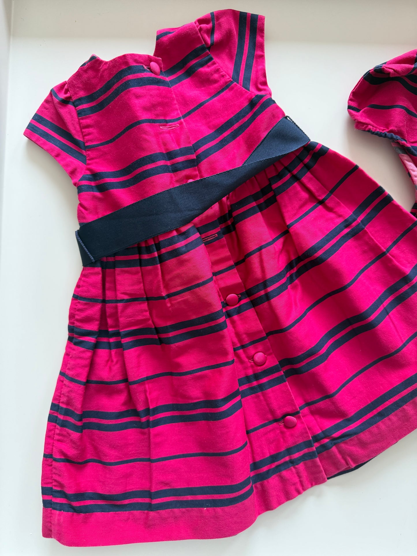 RALPH LAUREN Kleid Sommer Kurzarm pink blau 74