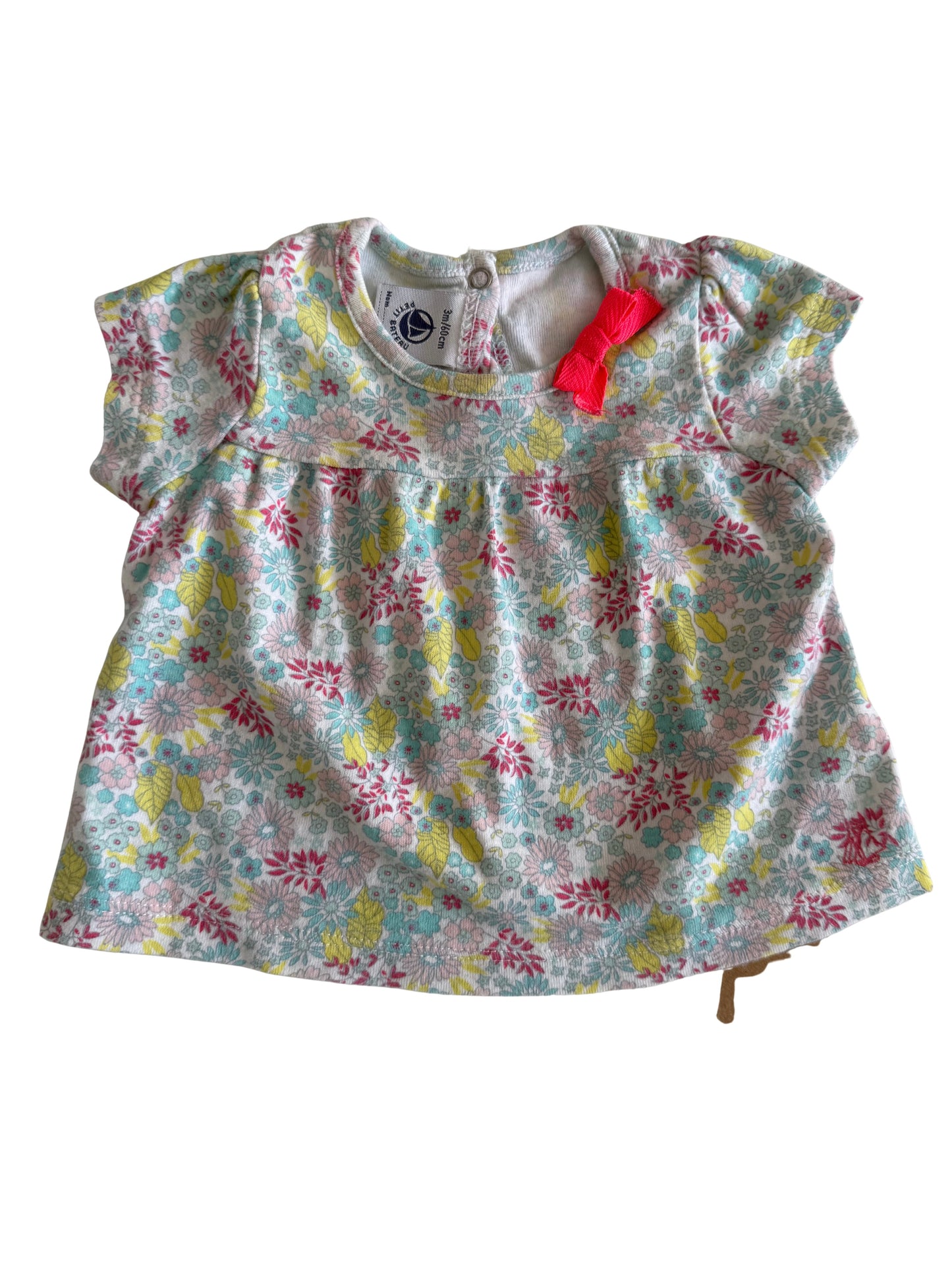PETIT BATEAU Tshirt Streublumen bunt 56/62