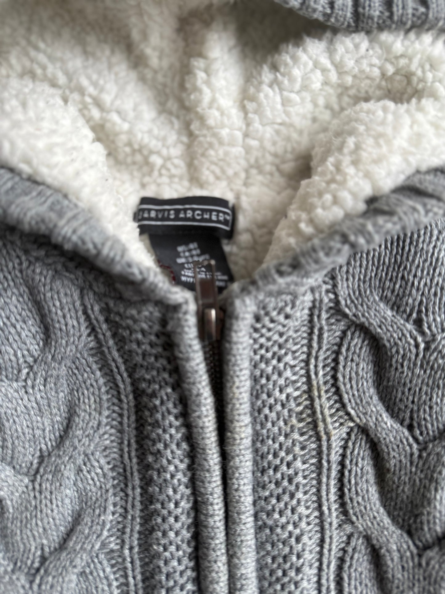 JARVIS ARCHER Sweatjacke Strickjacke grau 104