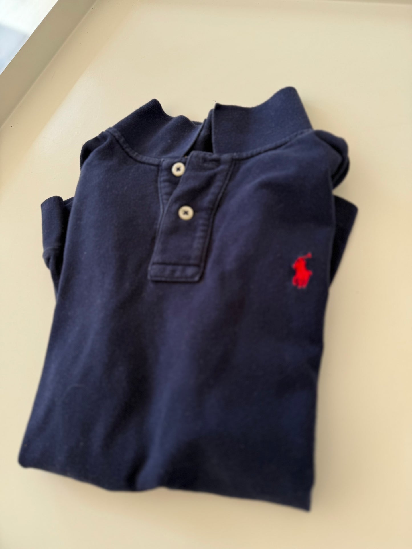 RALPH LAUREN Langarmshirt Polo dunkelblau 140