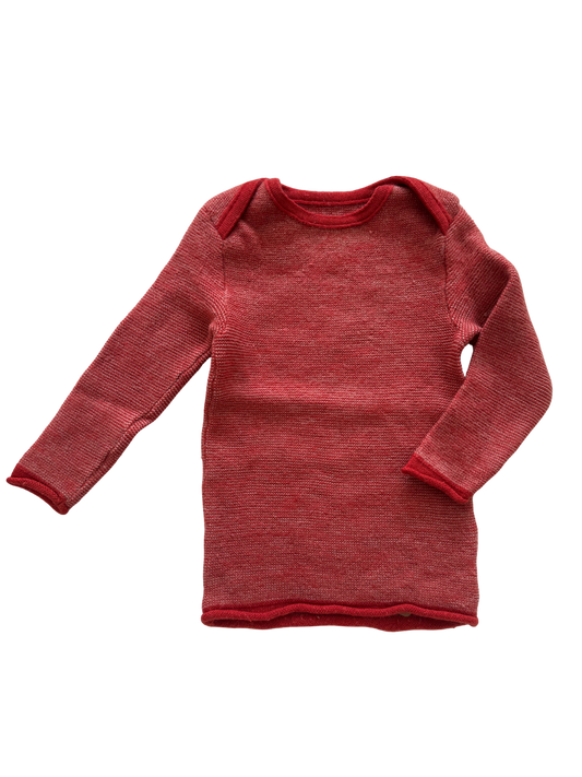 DISANA Pullover Schurwolle rot 86/92