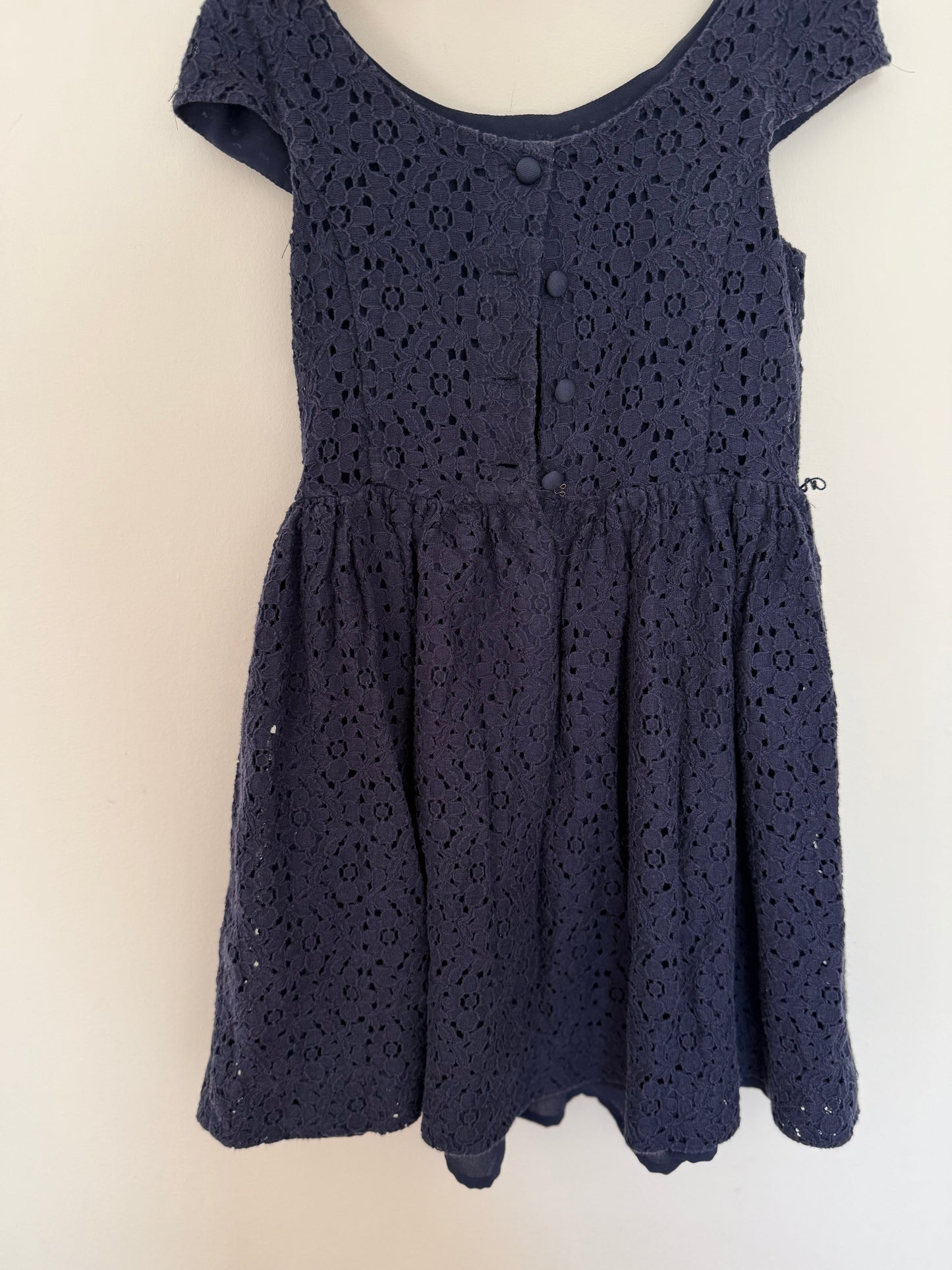 RALPH LAUREN Kleid Spitze dunkelblau festlich 116